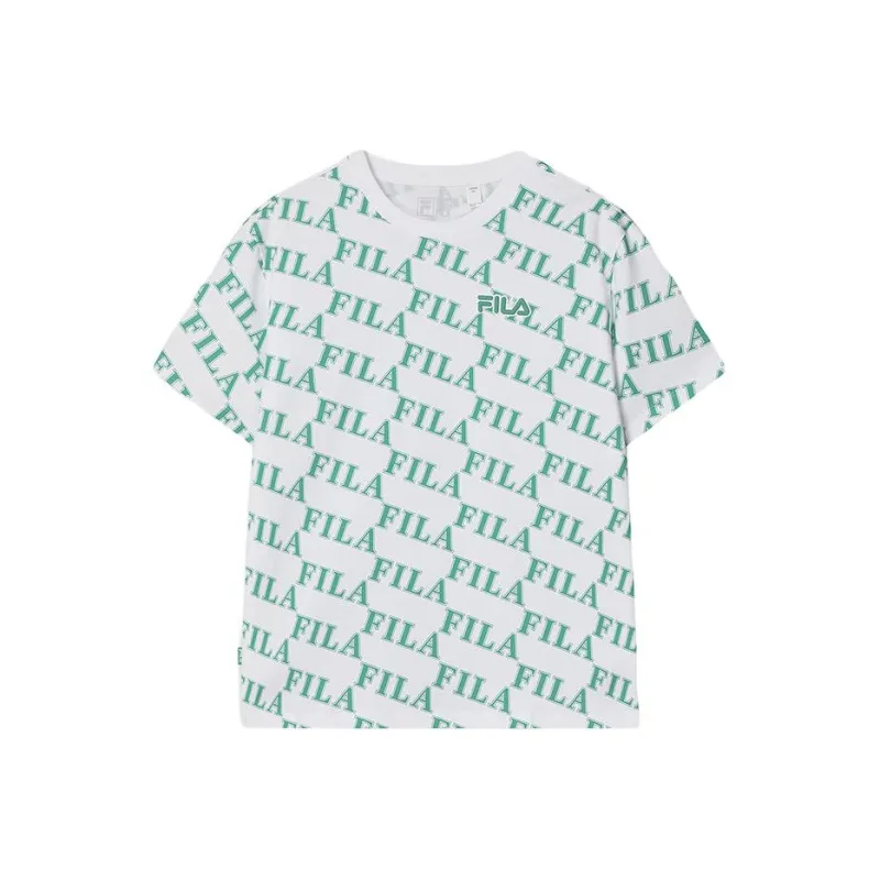 FILA Drop Shoulder Sleeve T Shirt Women's All Over Print 2-0