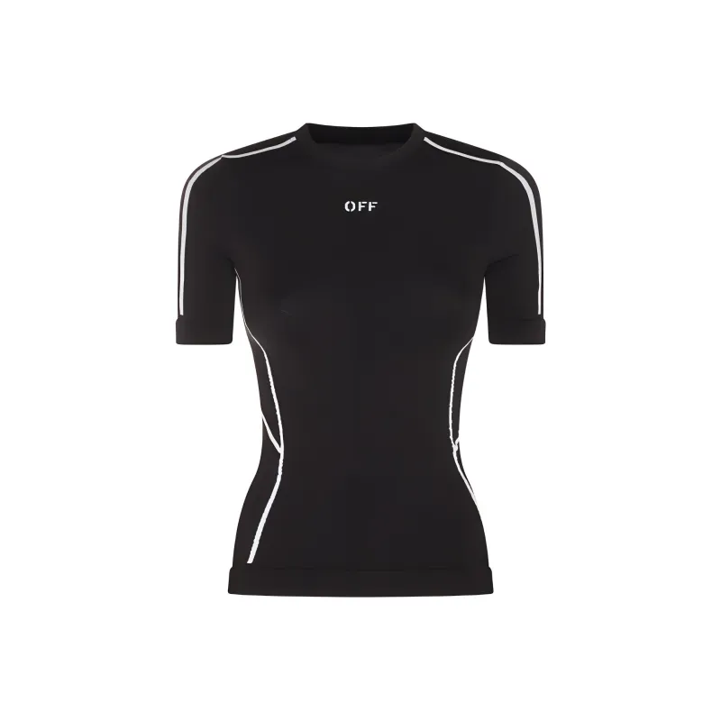 OFF WHITE Seamless Ss T shirt Black/White-0