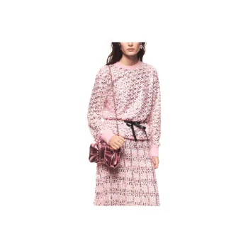 CHANEL 25B Sweater Women's Light Pink