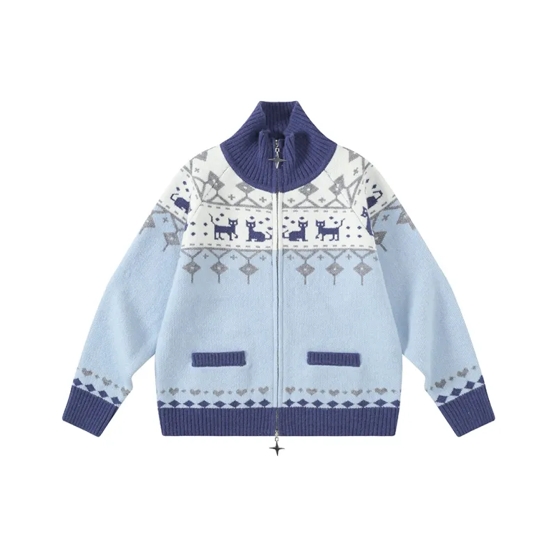 Umoumo Sweaters Women's Blue-0