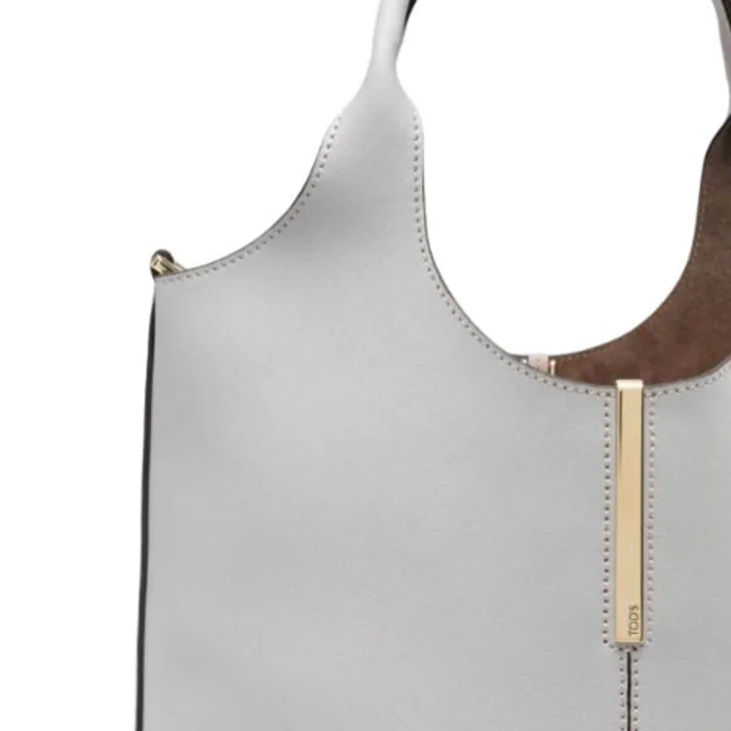 TOD'S Logo Engraved Small Shopper Bag-2