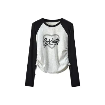 TOUCH T Shirt Women's Light Gray & Black