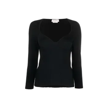 Alexander McQueen Long Sleeved Stretched Top
