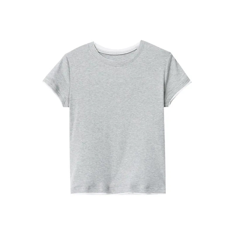 CHARM PICK T Shirt Women's Gray-0