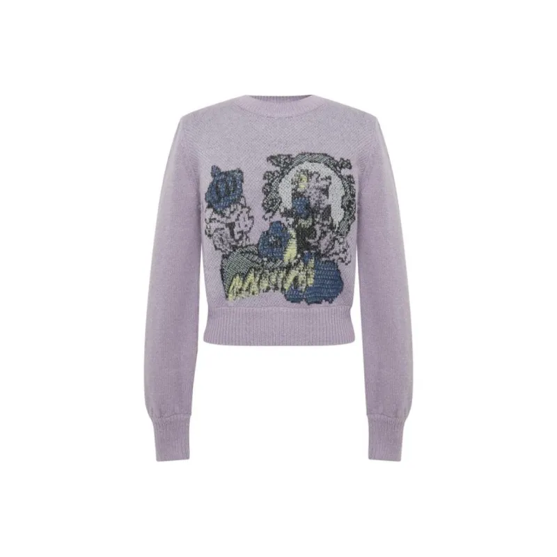 LULUALWAYS Sweater Women's Purple-0