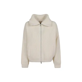 HERNO Stand Up Collar Zipped Cardigan
