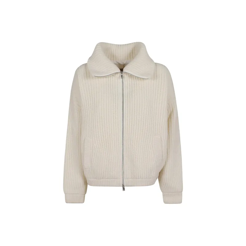 HERNO Stand Up Collar Zipped Cardigan-0