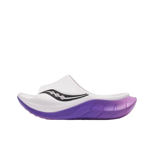 Saucony Cradle 2 Abrasion Resistant Cushioning Slide Slippers Unisex White Purple