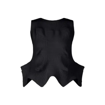 PLEATS PLEASE ISSEY MIYAKE Tank Top Women's Black