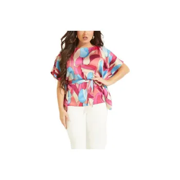GUESS Baja Beach Kimono T-Shirt Women's Pink