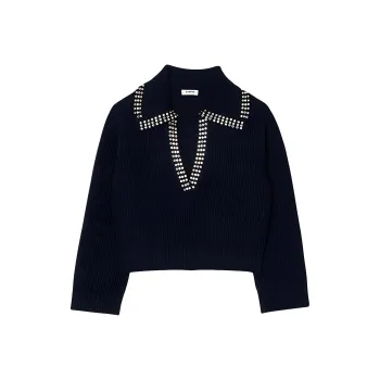 Sandro Crystal embellished Wool Jumper