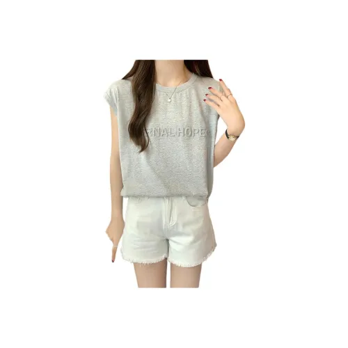 Tonlion T Shirt Women's Light Heather Gray