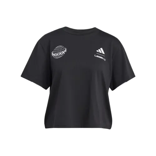 Adidas LES MILLS Drop Shoulder Sleeve T-Shirt Women's Black