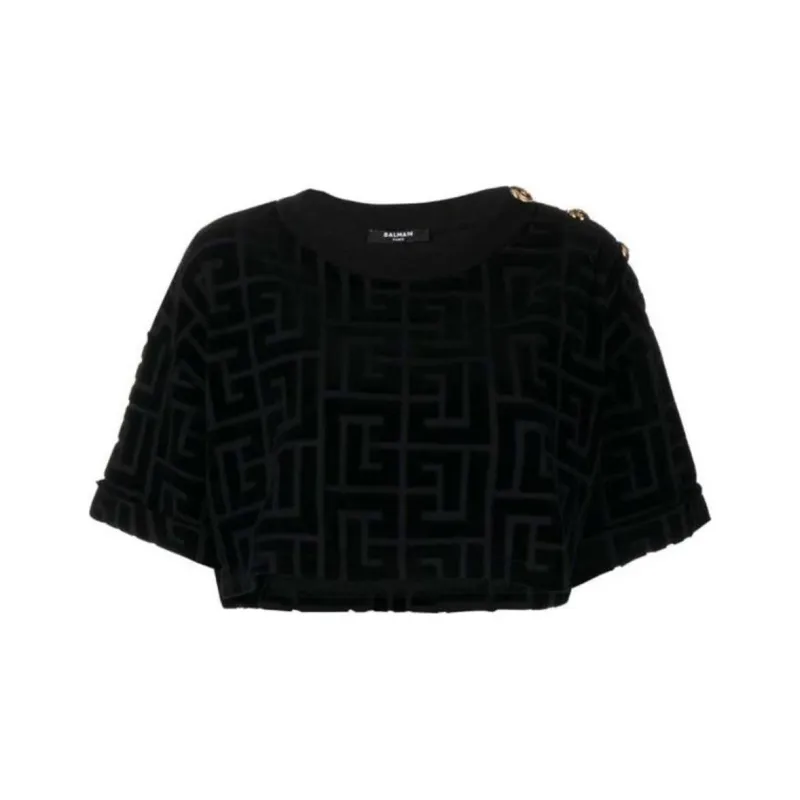 BALMAIN T-Shirts Women's Black-0