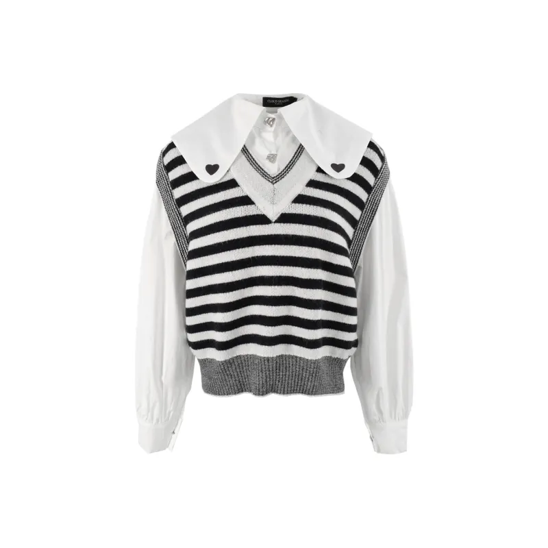 CLOUD SEASON Sweater Women's Black White-0
