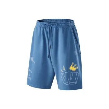 NBA SS24 Basketball Shorts Men's Gray Blue