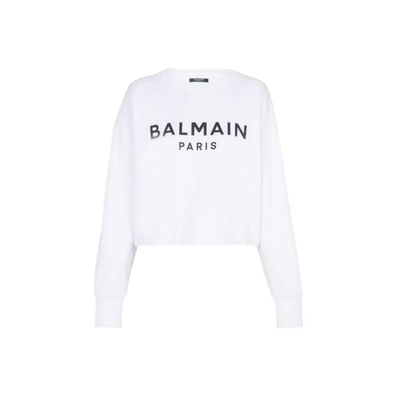 BALMAIN Drop Shoulder Logo Printed Sweatshirt-0