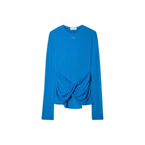 OFF WHITE Logo print Draped Top