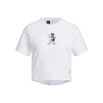 Adidas X SEEBIN Co branded SS23 Crop Tops Women's White