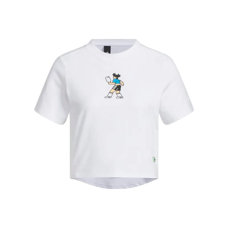 Adidas X SEEBIN Co branded SS23 Crop Tops Women's White-0