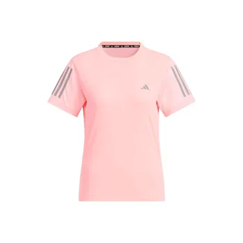 Adidas Own The RunClimacool T Shirt Women's Neon Pink/Dark Silver Gray