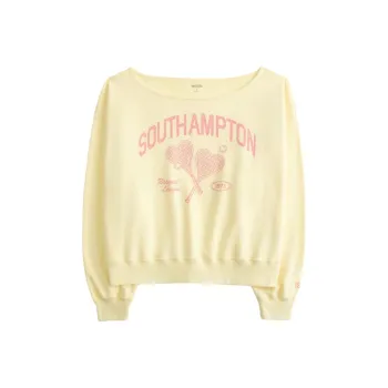 Hollister T Shirt Women's Cream Yellow
