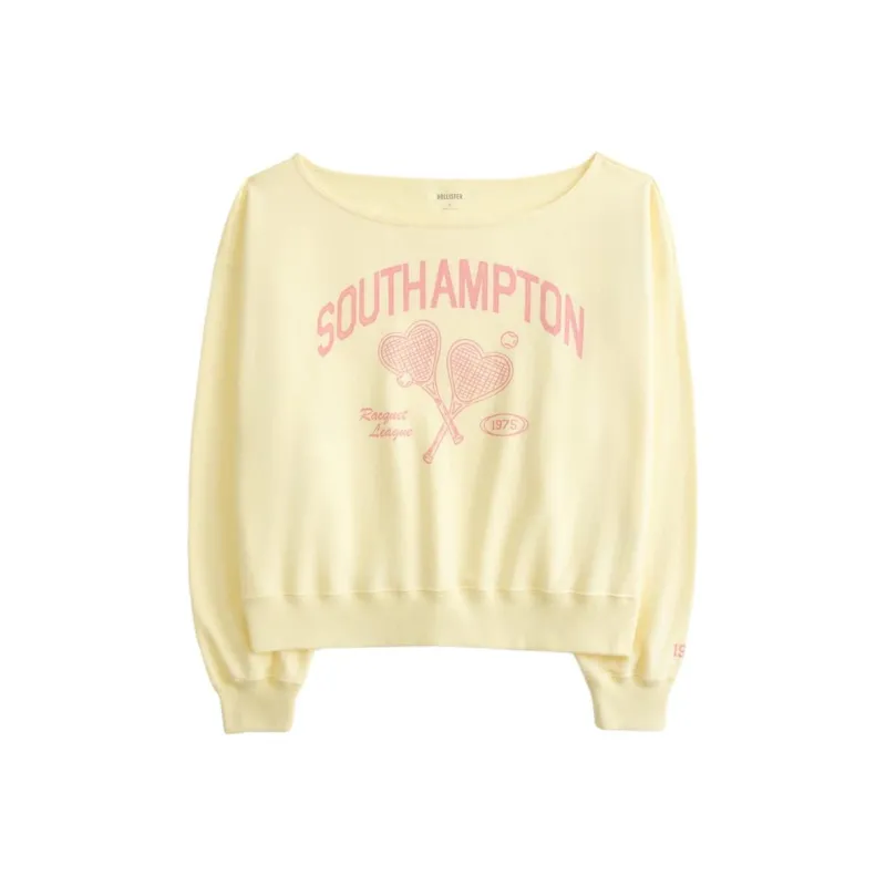 Hollister T Shirt Women's Cream Yellow-0