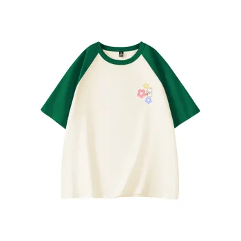 Cotton Drop Shoulder Sleeve T Shirt Women's