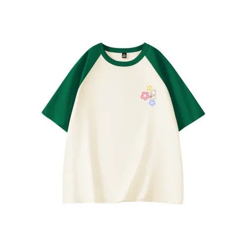 Cotton Drop Shoulder Sleeve T Shirt Women's