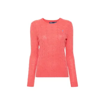 Polo Ralph Lauren Julianna Long Sleeve Pullover Rosette Heather