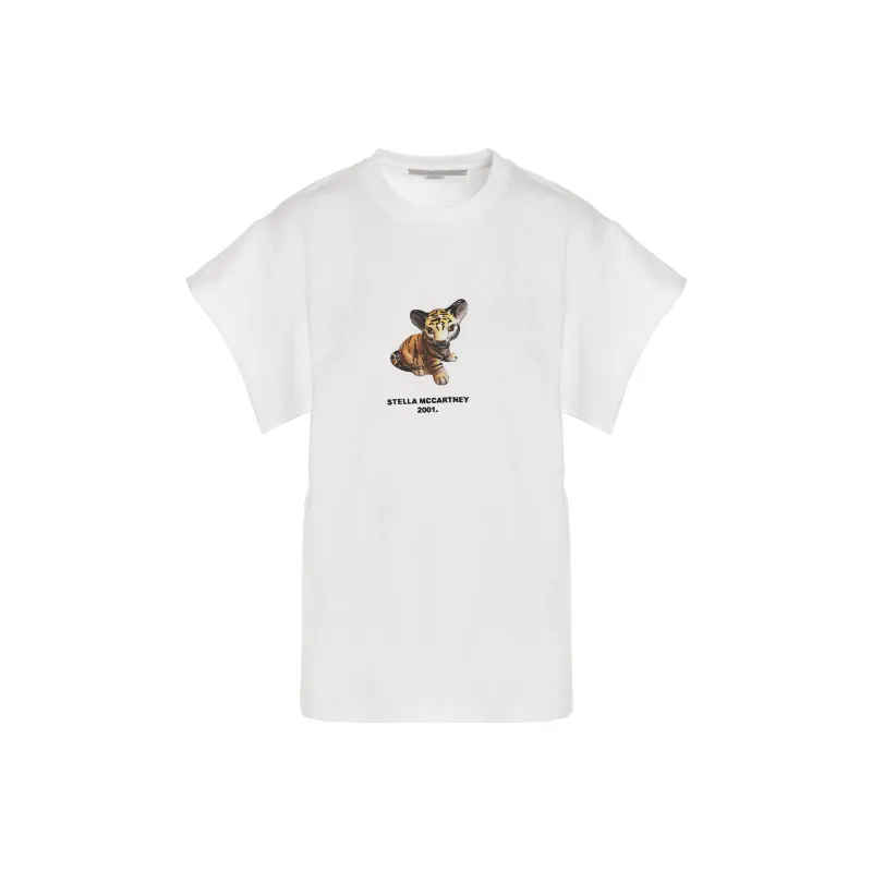 Stella McCartney Tiger Printed Crewneck T-Shirt-0