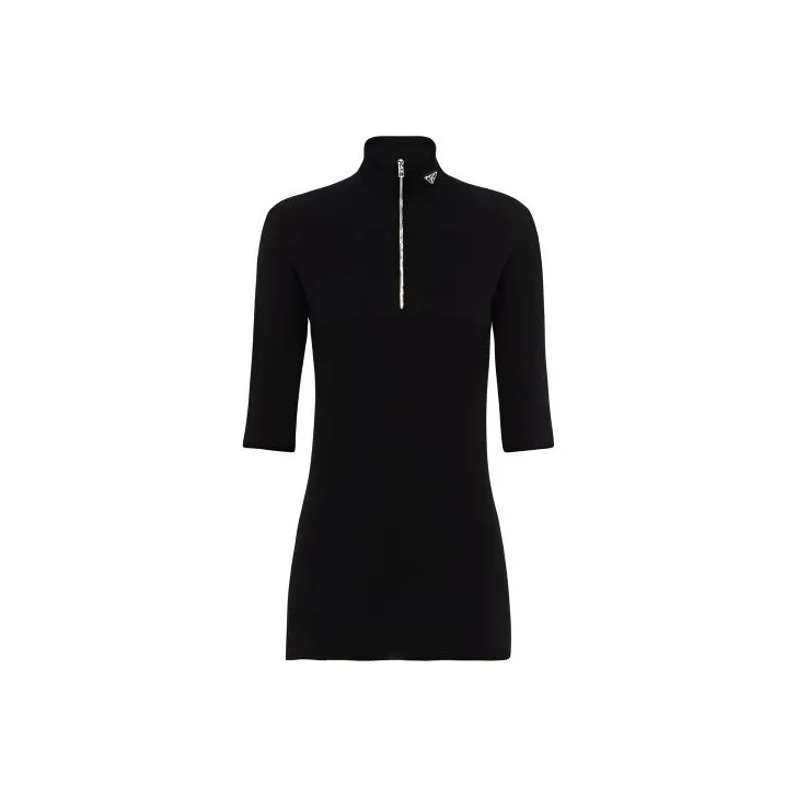 PRADA Triangle logo Half zip Jumper-0