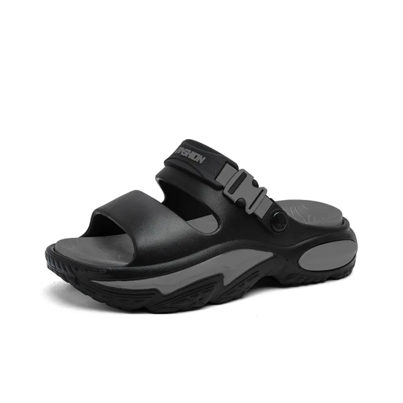 FCMM Beach Sandals Men Khaki/Black Gray/Matcha Green/Black Orange-8