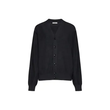Lemaire Relaxed Twisted Cardigan 'Anthracite'
