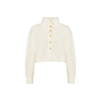 MaxMara Hodeida High Neck Cropped Cardigan
