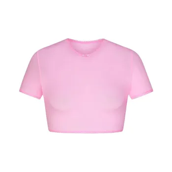 SKIMS T Shirt Women's BUBBLE GUM/Bubble Gum