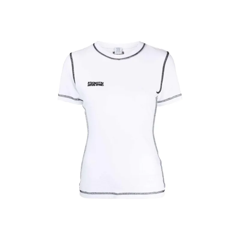 Vetements Logo-patch Stretch-cotton T-shirt-0