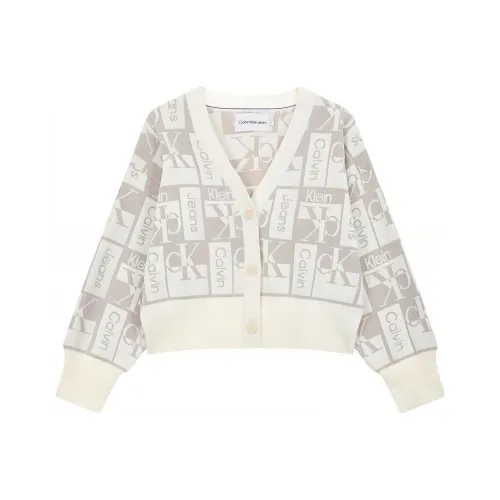 CALVIN KLEIN Sweater Women's Gray White