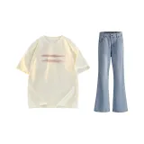 Clothing Sets (Apricot+Light Blue Flared)