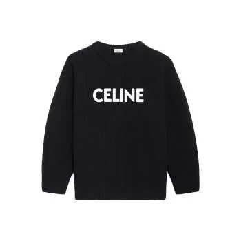 CELINE Oversized Sweater In Ribbed Wool