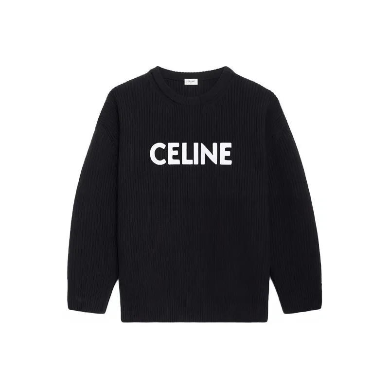 CELINE Oversized Sweater In Ribbed Wool-0