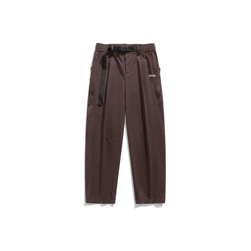 Jeep Casual Pants Unisex Burgundy-2