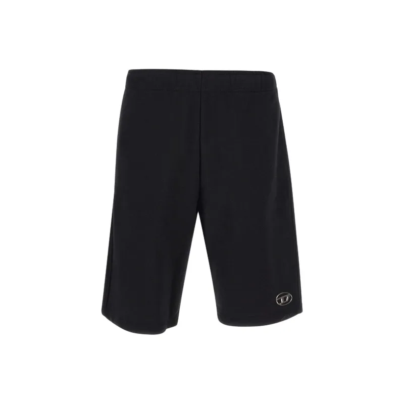 DIESEL P-Marshy-OD Logo Plaque Sweat Shorts-0