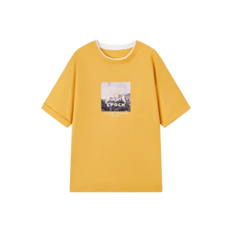 EICHITOO T Shirt Women's Yellow Patchwork-0