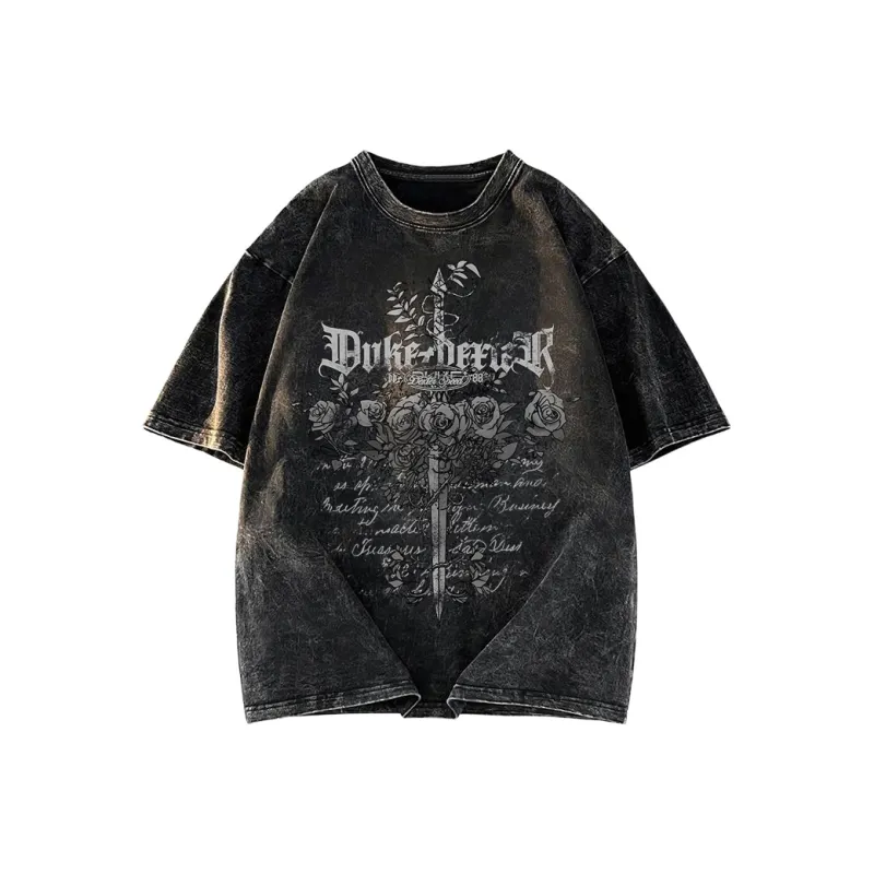 DUKE+DEXTER T Shirt Unisex Washed Black-0