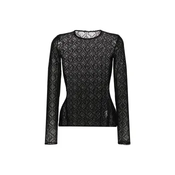 Marine Serre Moon Diamant jacquard Top