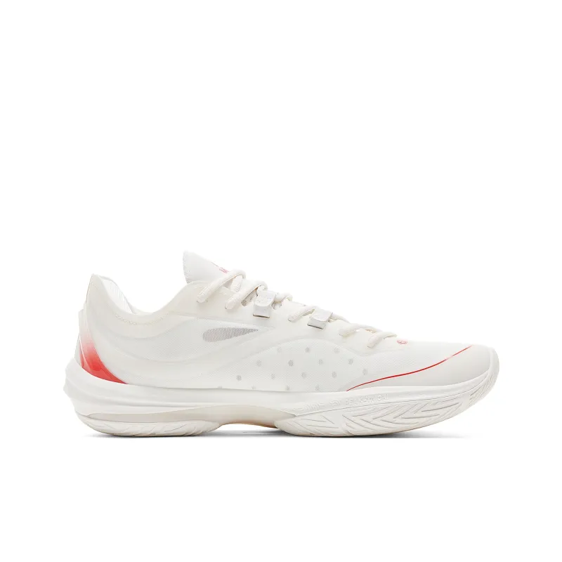 PEAK Lightness 3.0 Cushioning Slip Resistant Low Top Basketball Shoes Men's Ivory Red-1