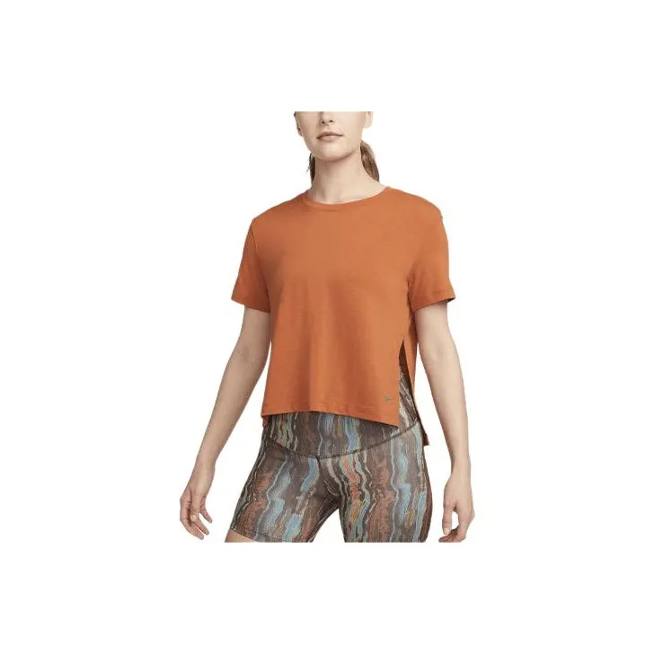 Nike Yoga Dri-FIT T-Shirt Women's Dark Brown-0