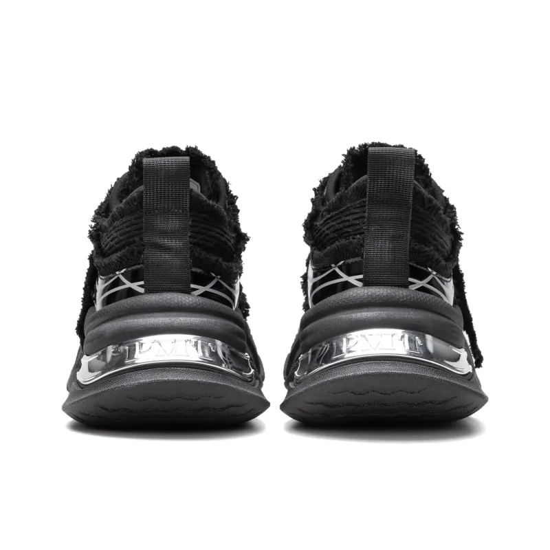 PMT Slip Resistant, Breathable, Lightweight, Height Increasing Low Top Chunky Sneakers Unisex White Black-17