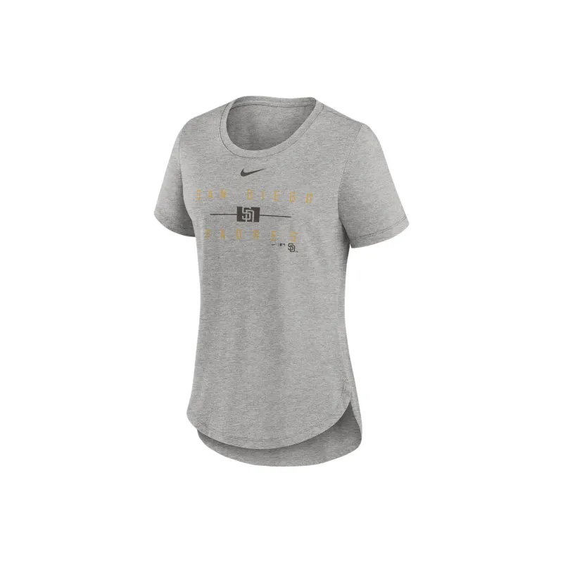 Nike San Diego Padres Knockout Team Stack Women's Nike Mlb T Shirt-0